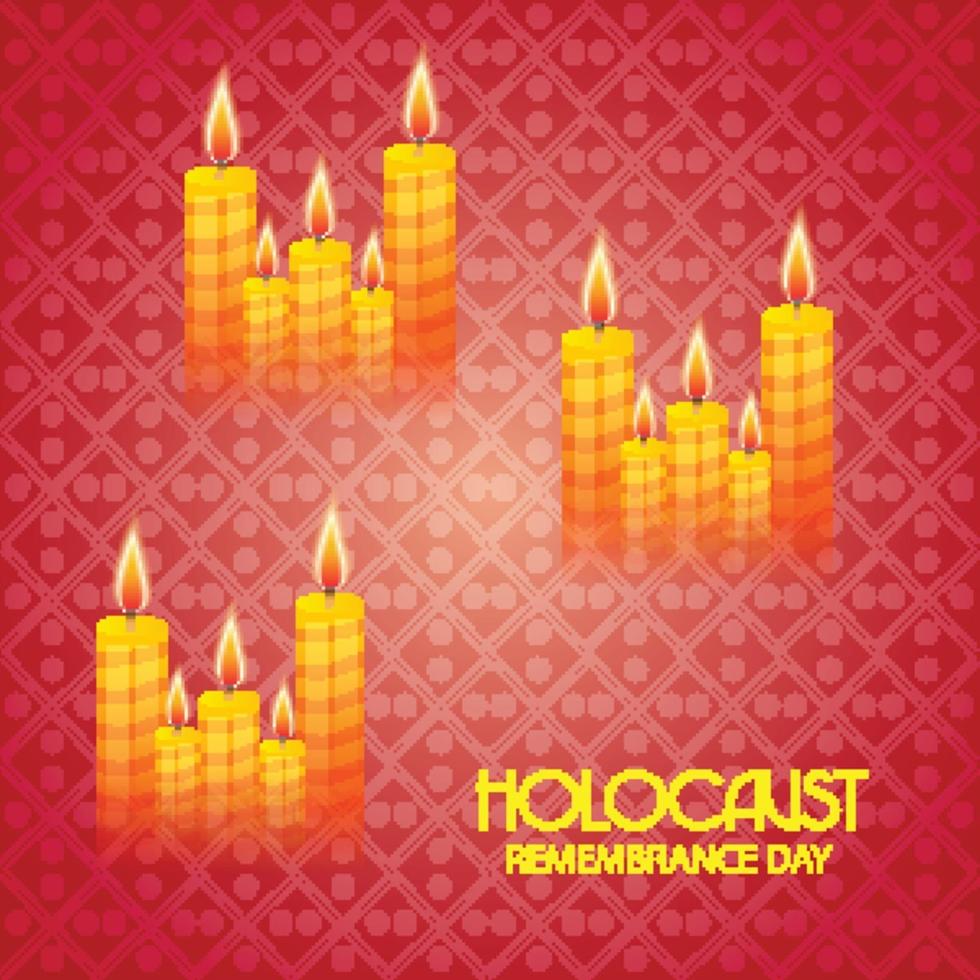 ilustração vetorial do dia internacional da lembrança do holocausto vetor