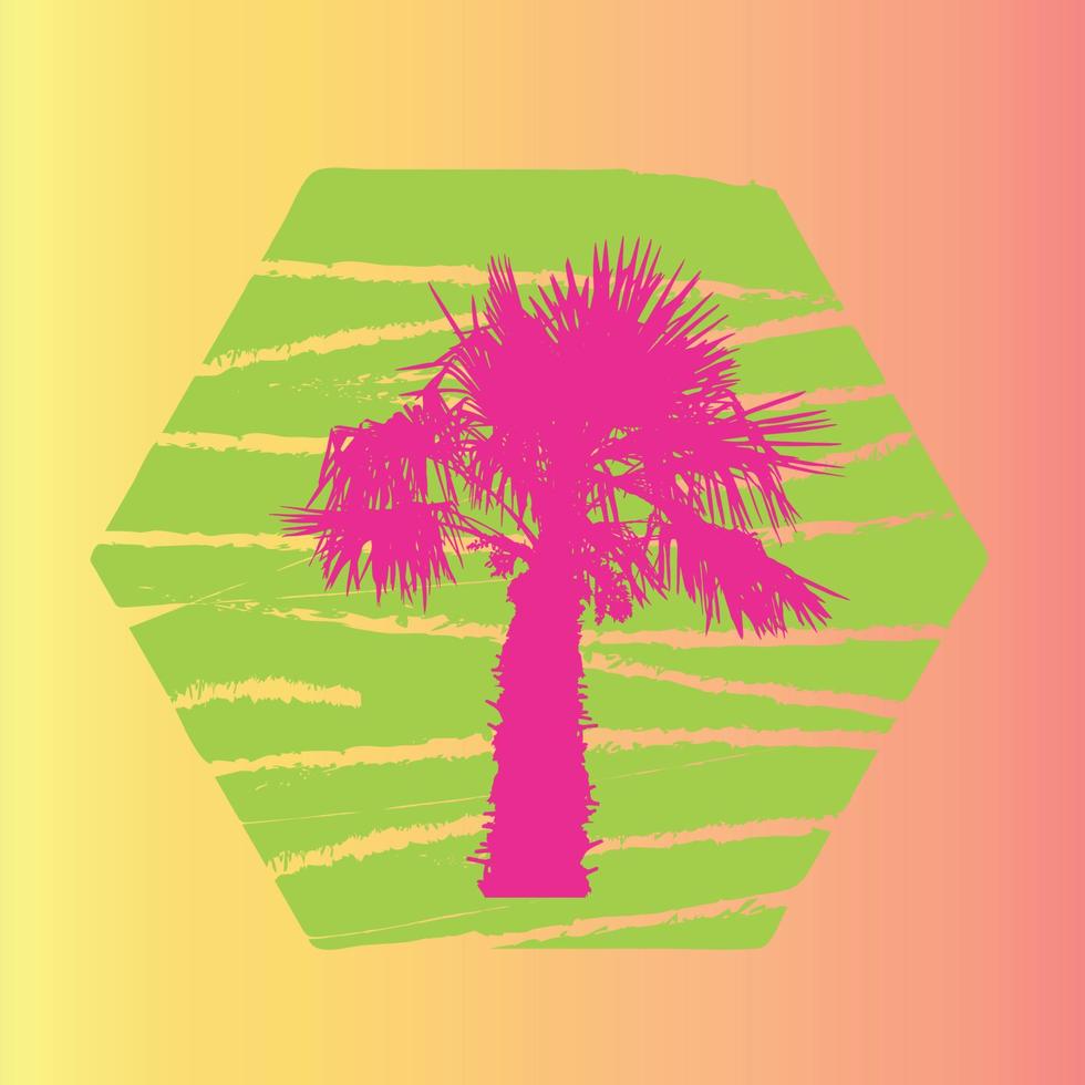 silhueta de palmeiras. ilustração vetorial. vetor