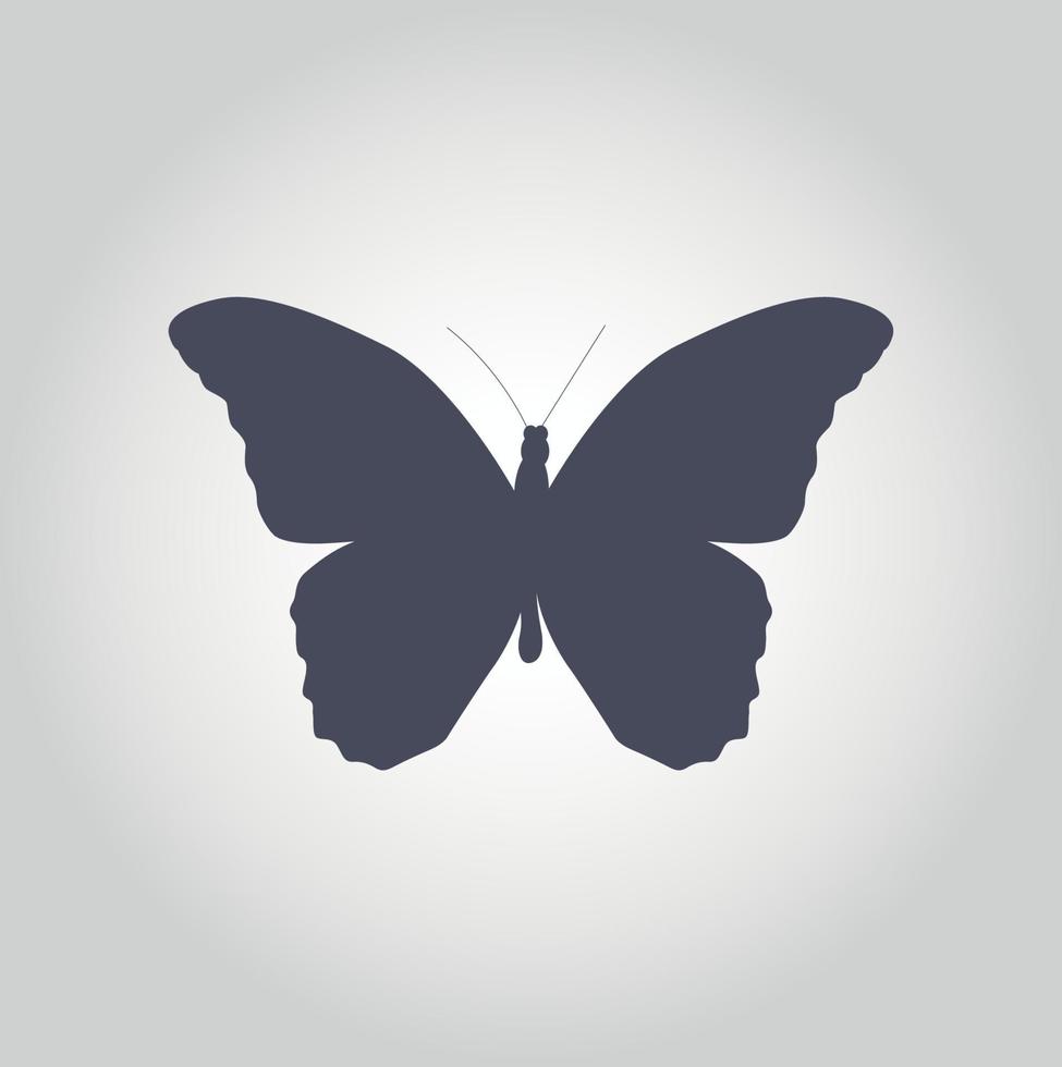 ilustração em vetor silhueta ícone borboleta
