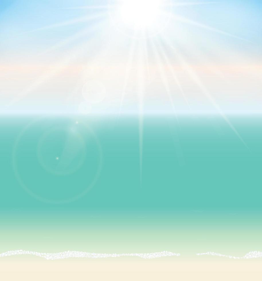 ilustração de fundo vetorial de horário de verão à beira-mar vetor