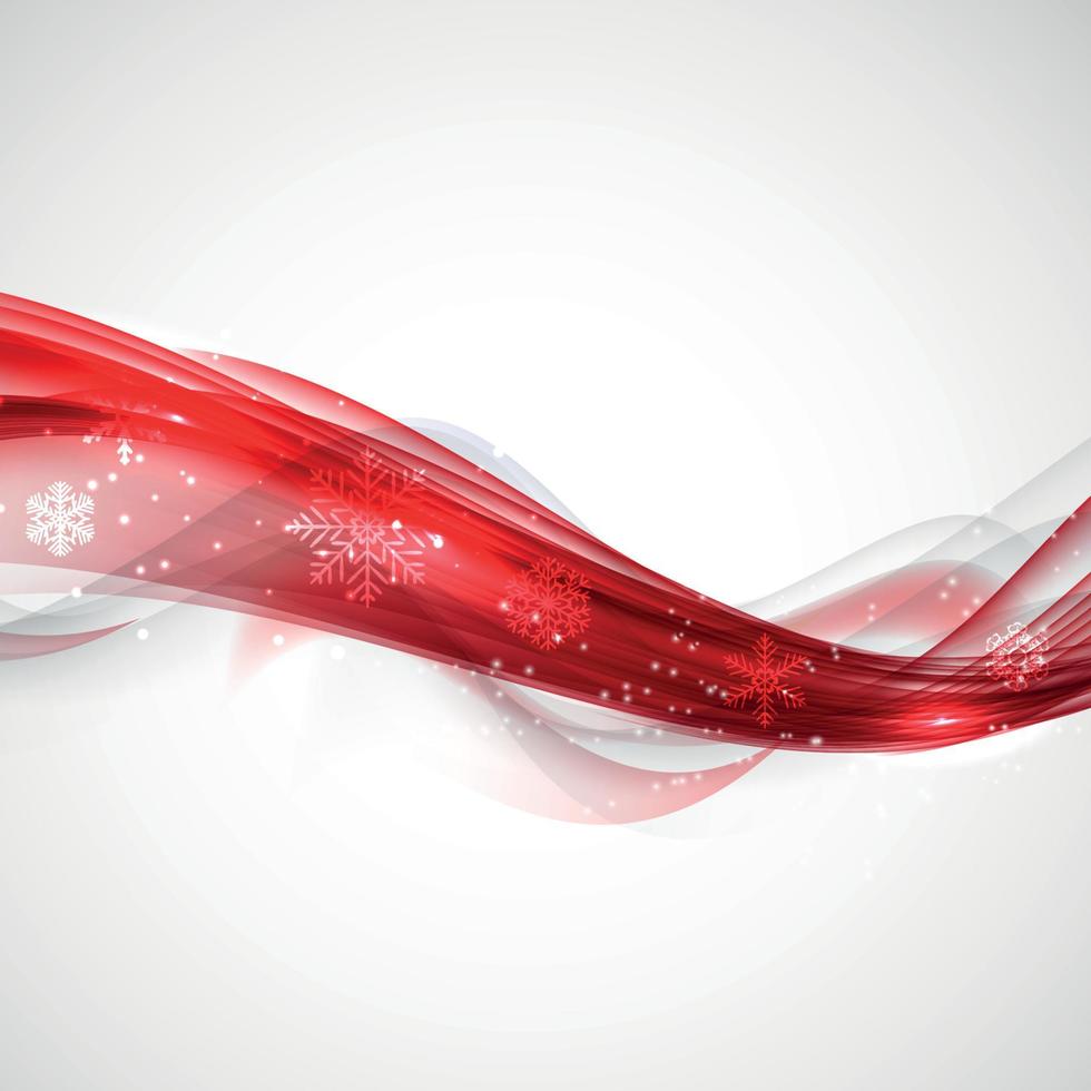 abstrato base de onda de Natal e ano novo com luzes e flocos de neve. ilustração vetorial vetor