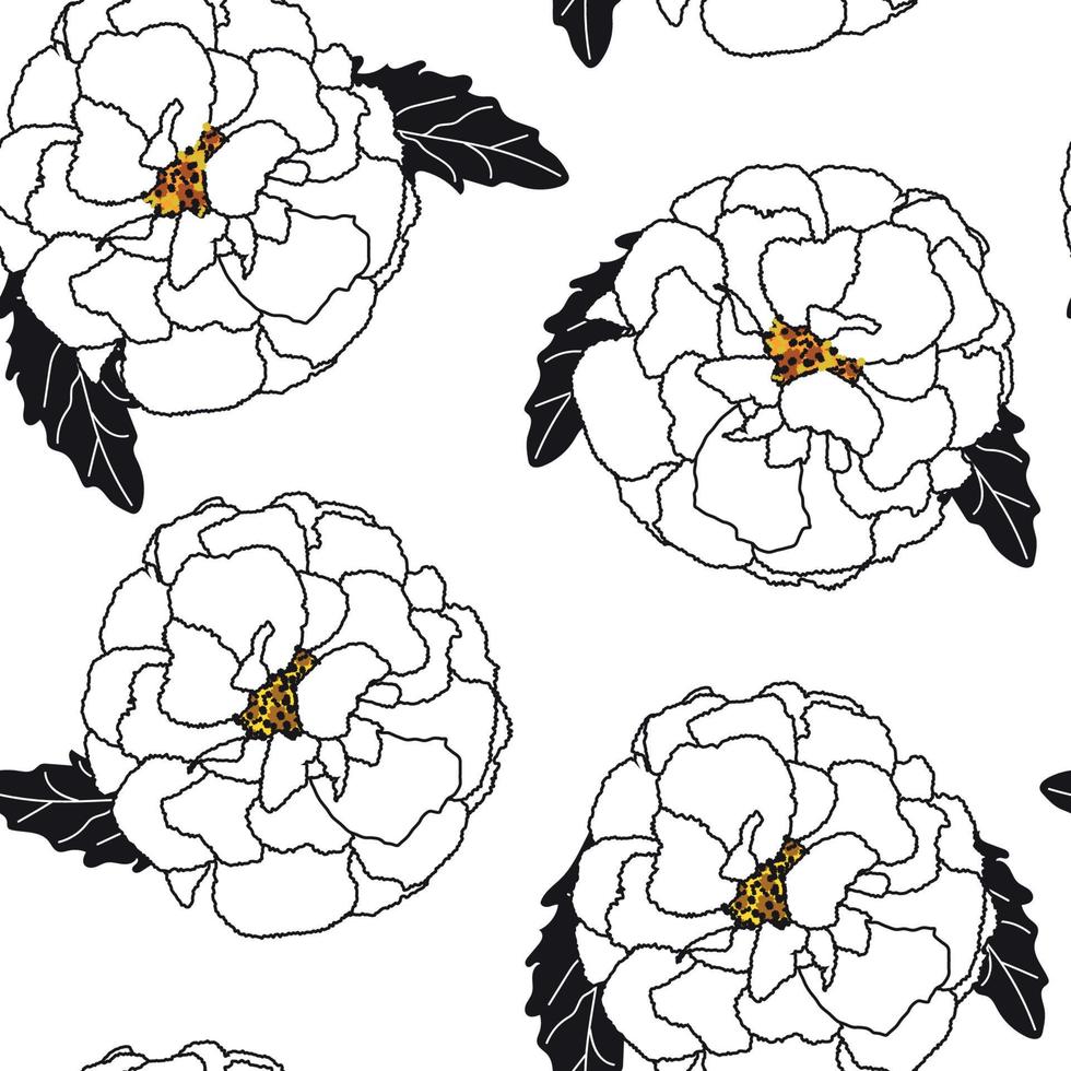 ilustração vetorial de flores de tagetes. vetor