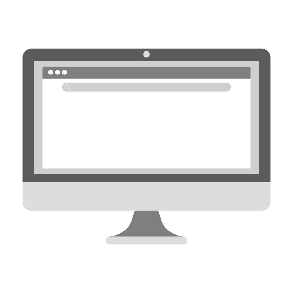 computador de mesa e navegador da web vetor