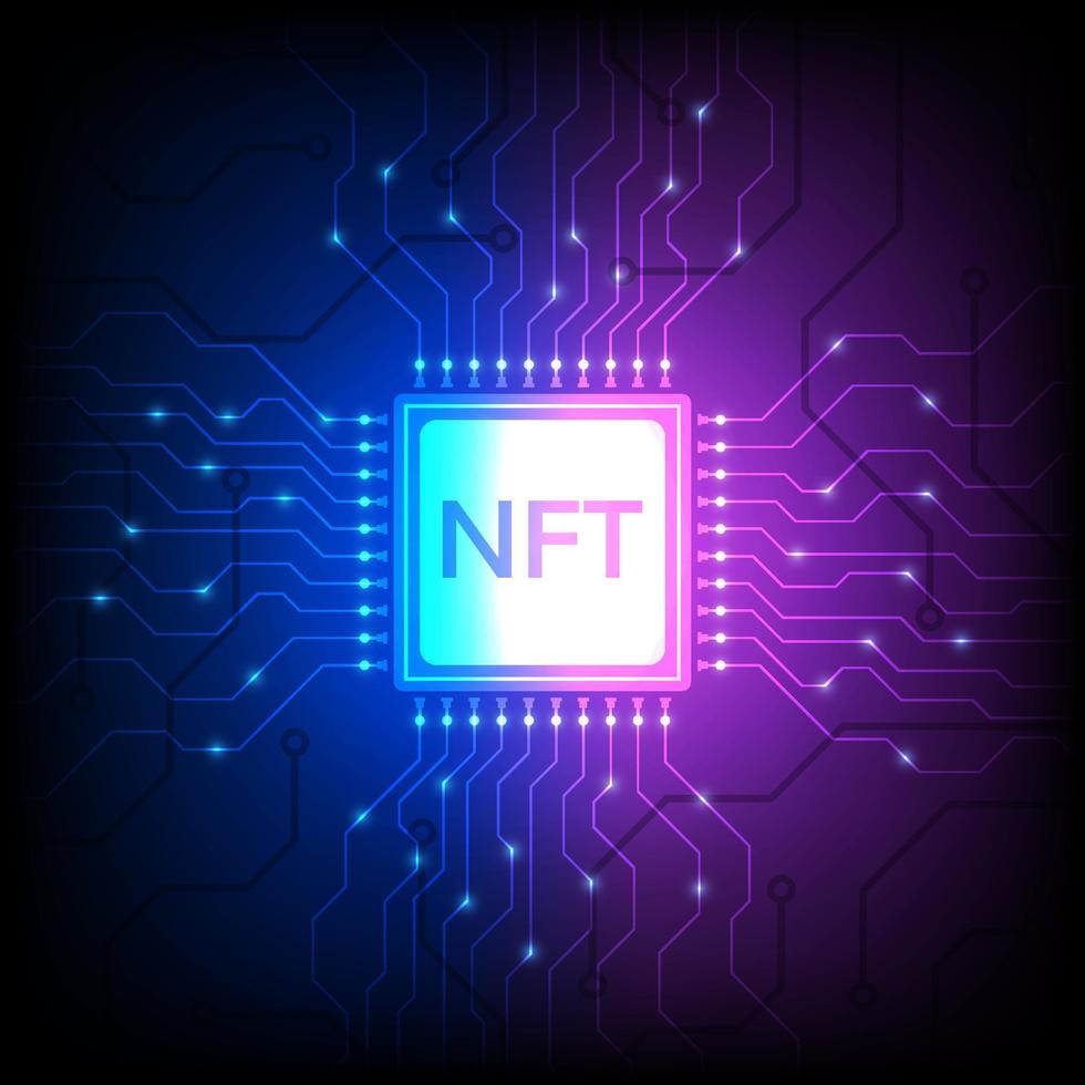 NFT no chip do processador vetor