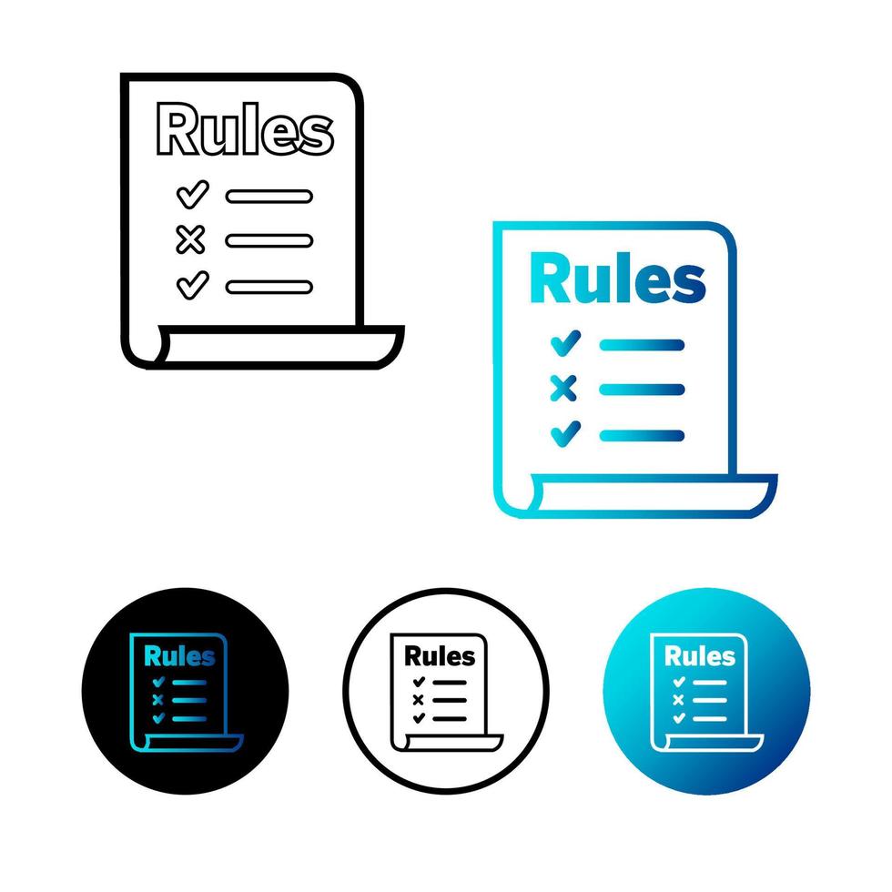 ilustração do ícone de regras abstratas vetor