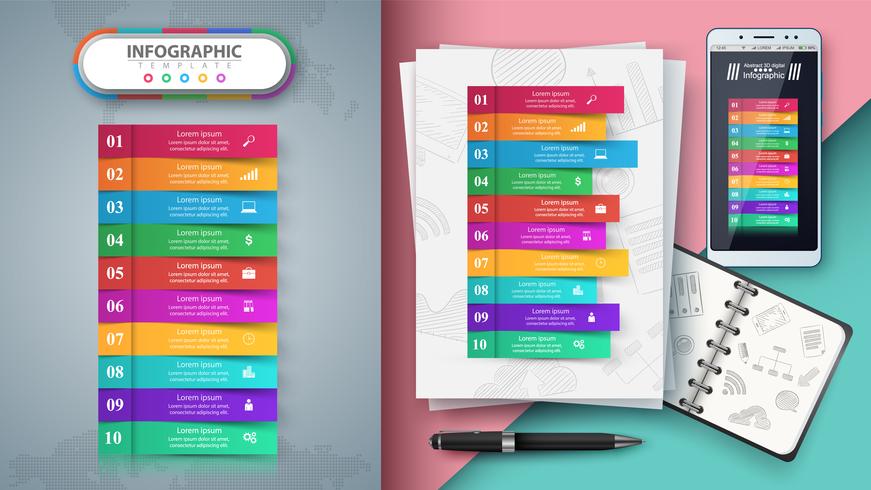 Infográfico de negócios. Maquete para sua ideia. vetor