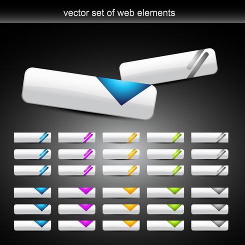 botão de estilo diferente vector set 2