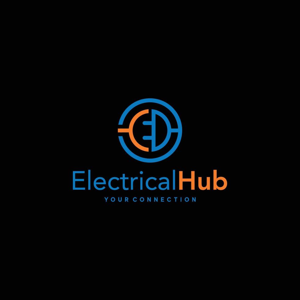 design de logotipo moderno e exclusivo para empresas de eletricidade vetor