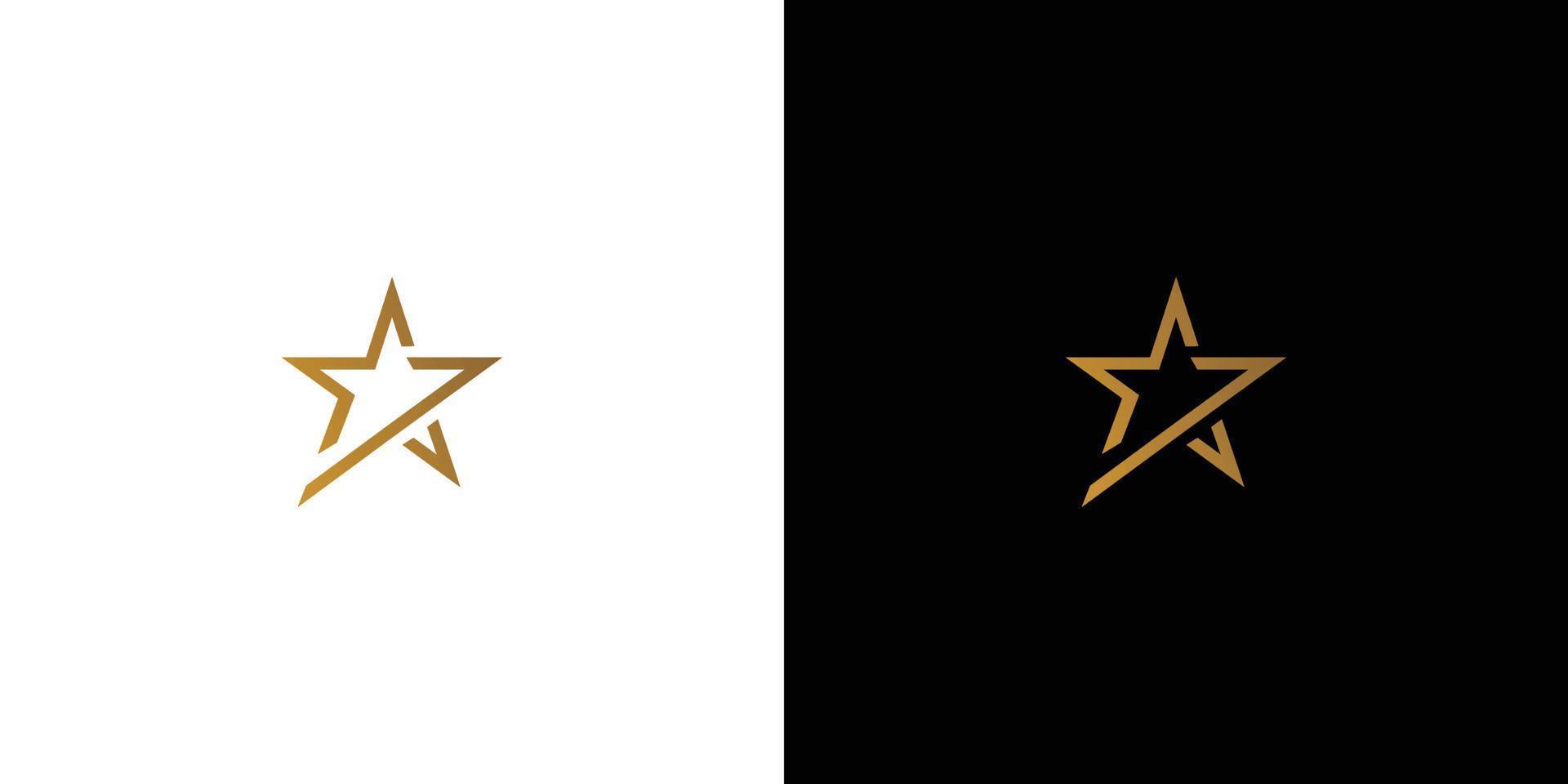 design de logotipo moderno e luxuoso de sete estrelas vetor