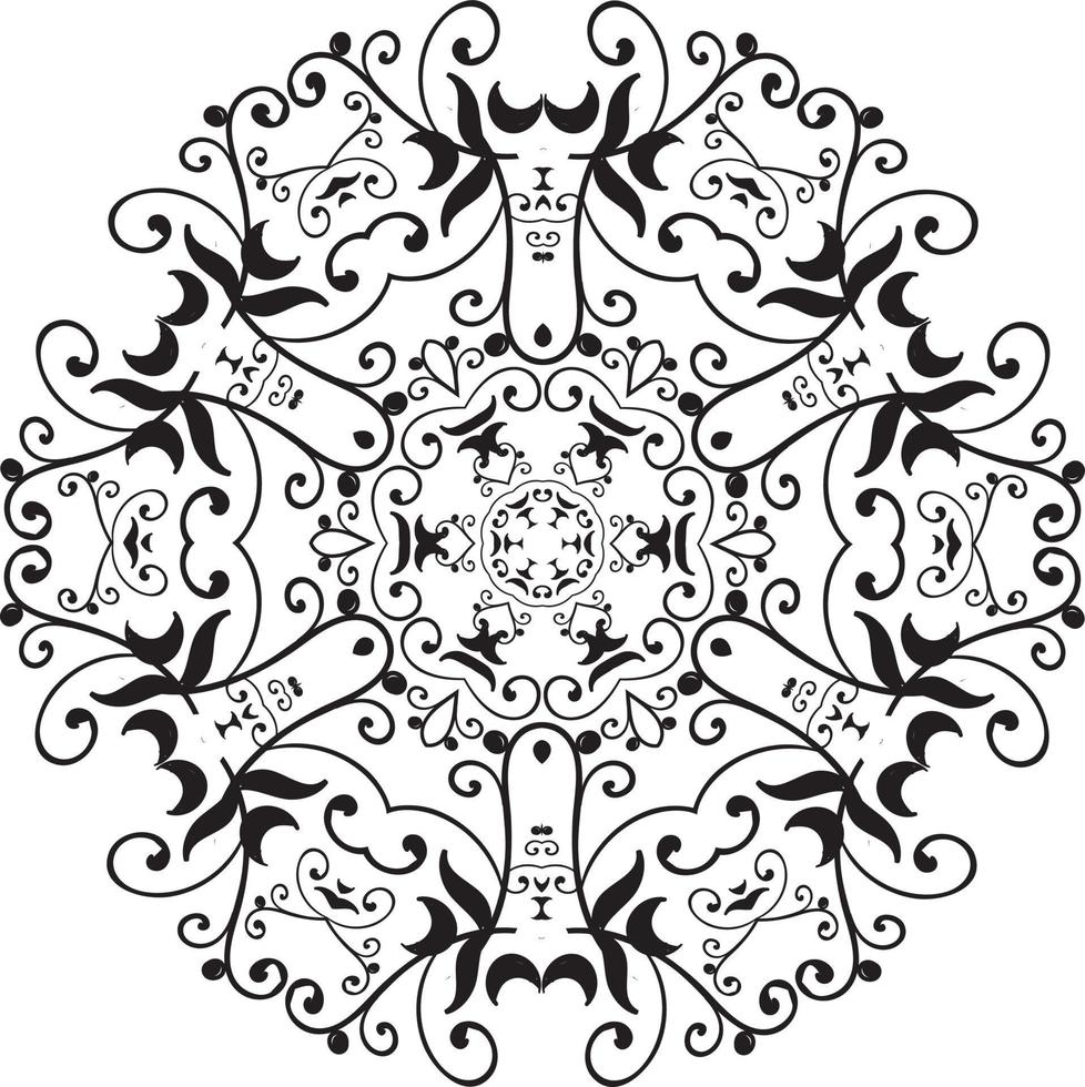 páginas de livro para colorir mandalas, ornamento redondo decorativo em forma de flor, vetor oriental, padrões de terapia anti-estresse, elementos de design de trama, vetor de logotipos de ioga