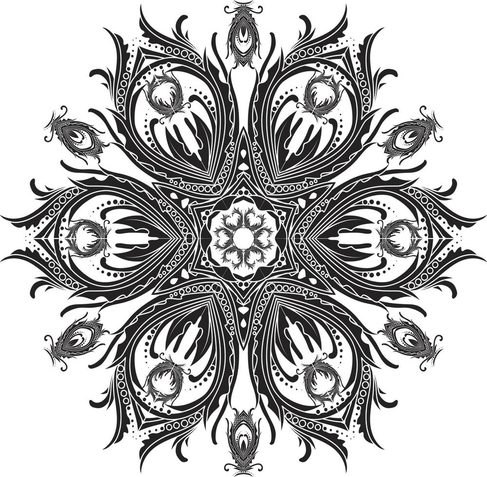 páginas de livro para colorir mandalas, ornamento redondo decorativo em forma de flor, vetor oriental, padrões de terapia anti-estresse, elementos de design de trama, vetor de logotipos de ioga