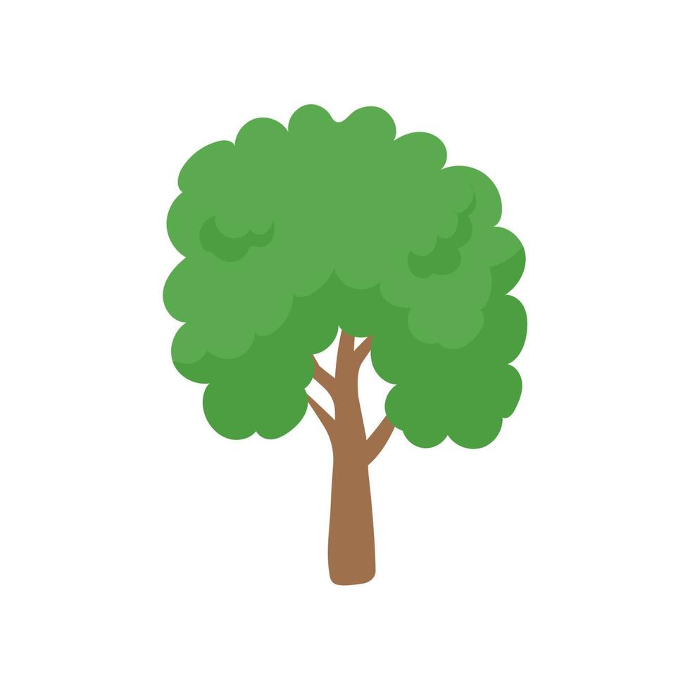 elemento de árvore verde do vetor. floresta fértil para decoração vetor