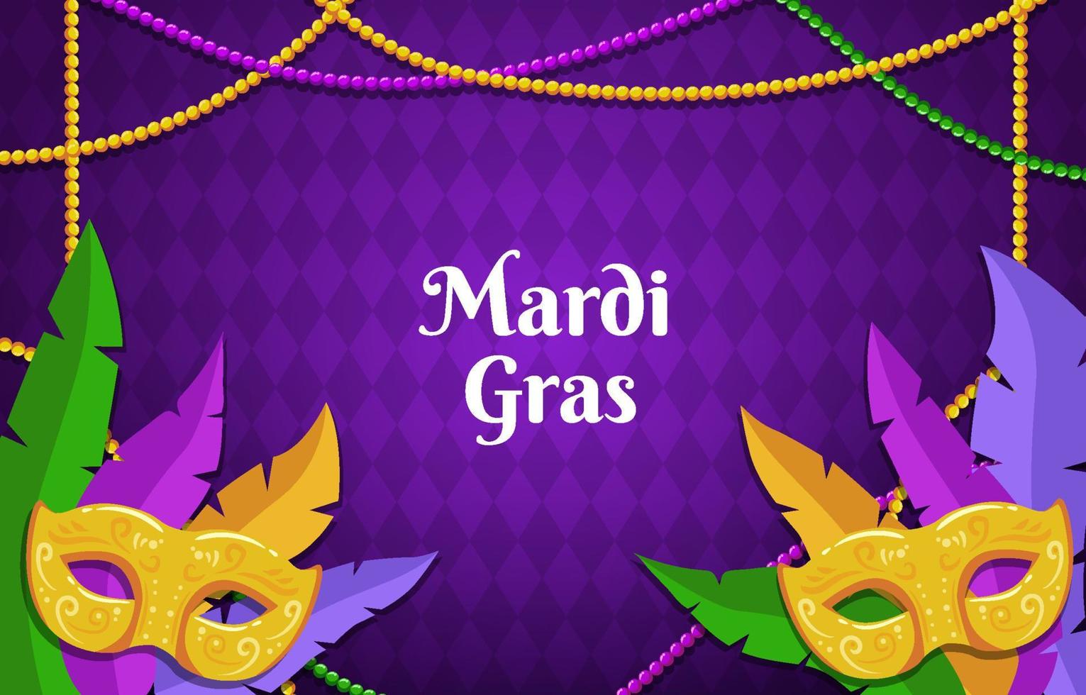 fundo de máscara de mardi gras vetor