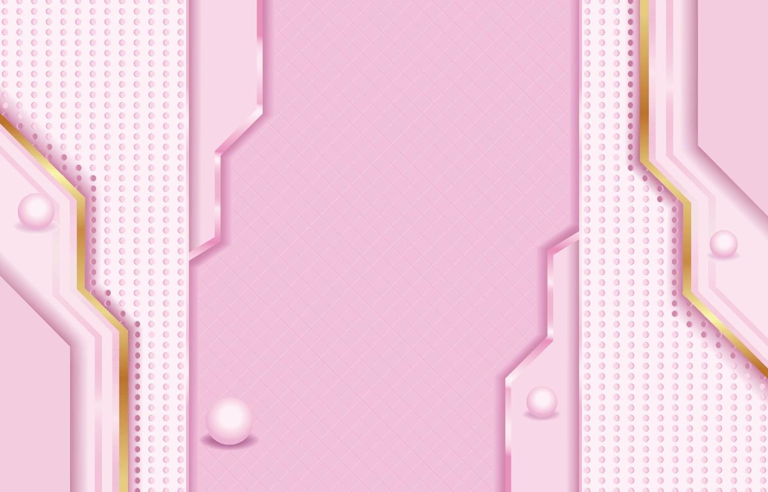 fundo rosa abstrato com objeto semi-3d vetor