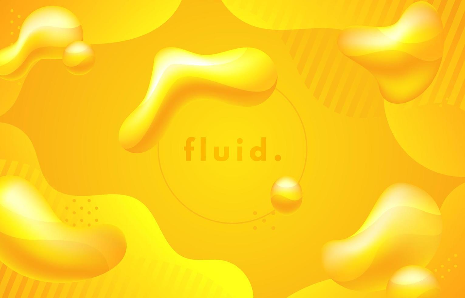 Fundo amarelo fluido 3D vetor
