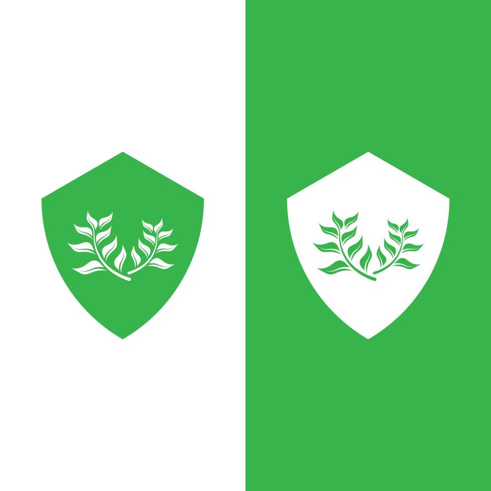 logotipos da ecologia de folhas verdes vetor