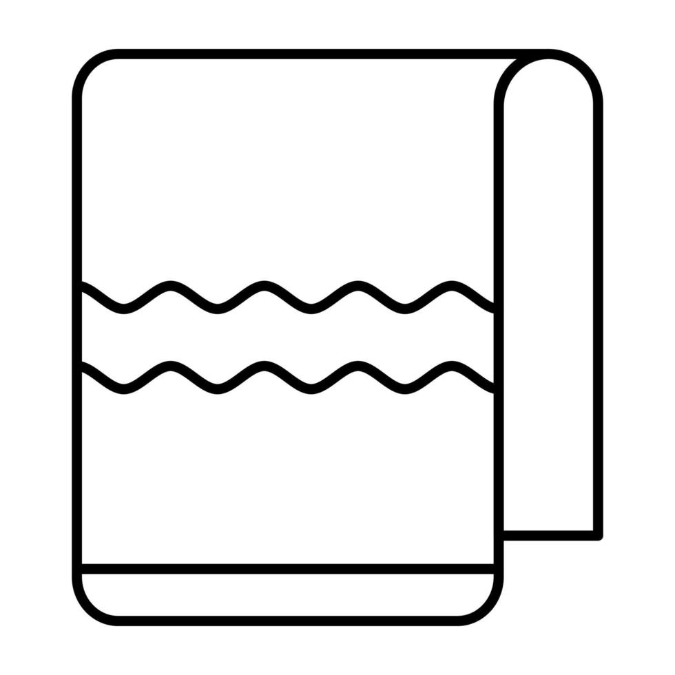 ícone de linha de toalha vetor