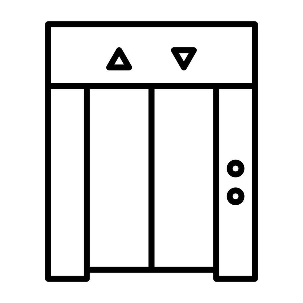 ícone de linha de elevador vetor