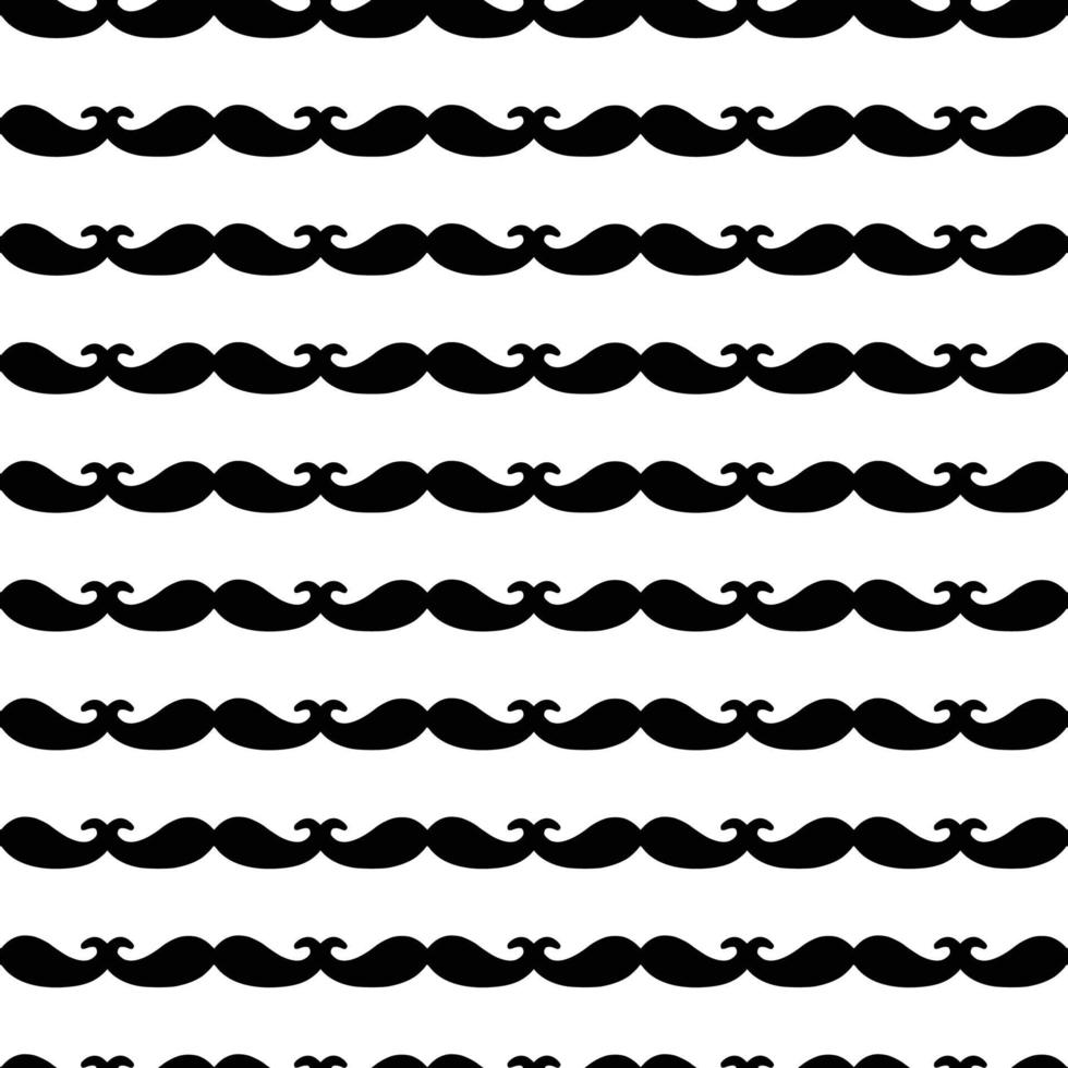 bigode preto padrão de fundo sem costura vetor