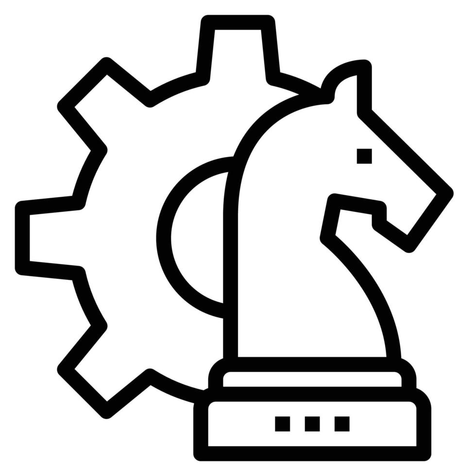 ilustração em vetor estratégia linha ícone logotipo
