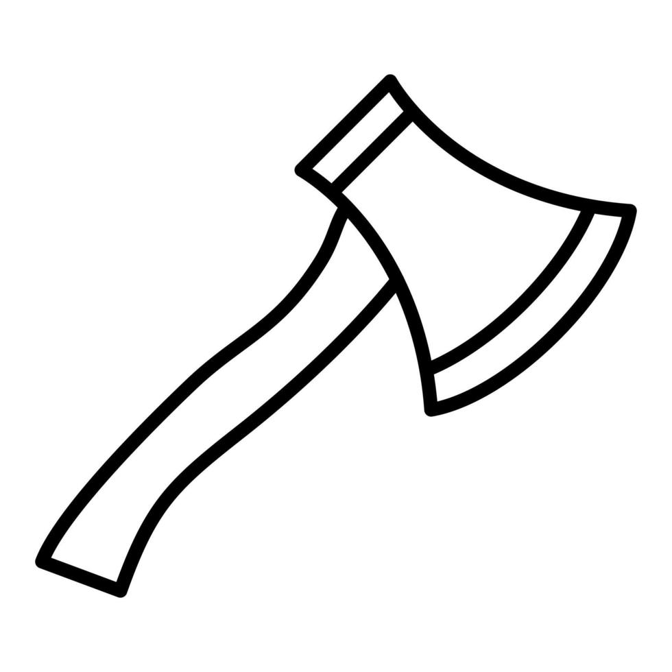 ícone de linha de machado vetor