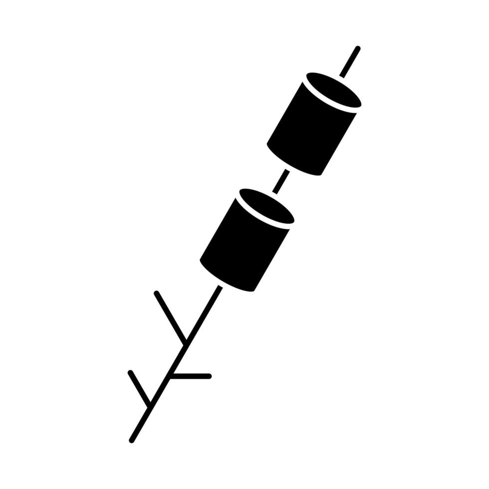 ícone de glifo de marshmallow vetor