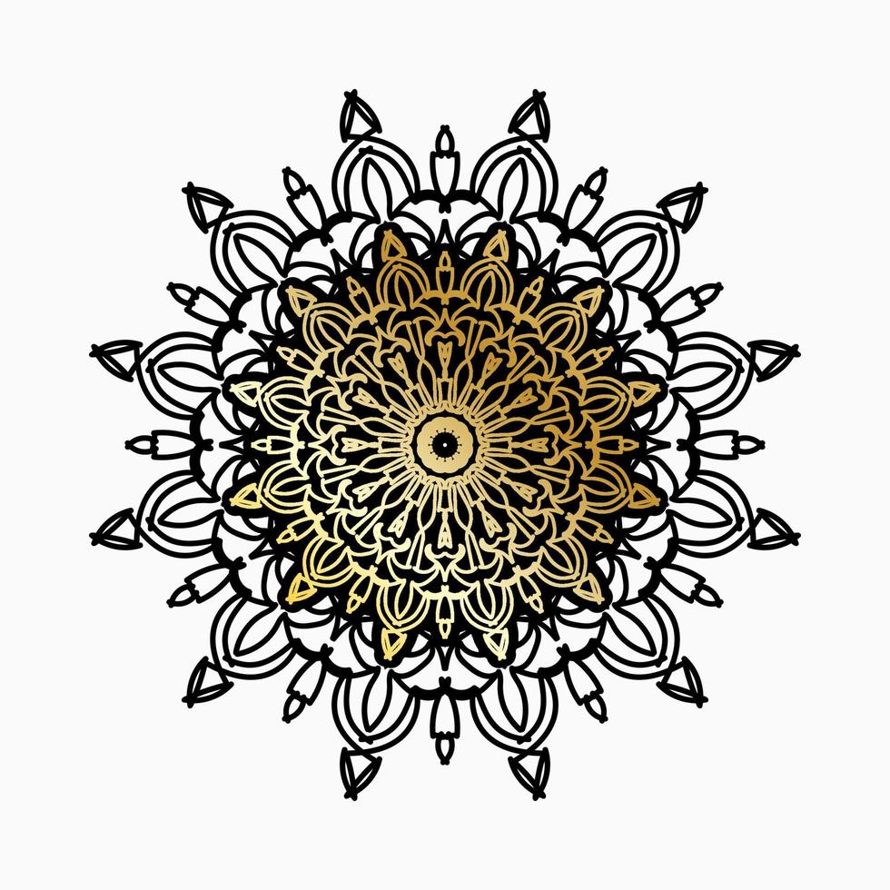 desenho de mandala indiana ornamental de luxo vetor