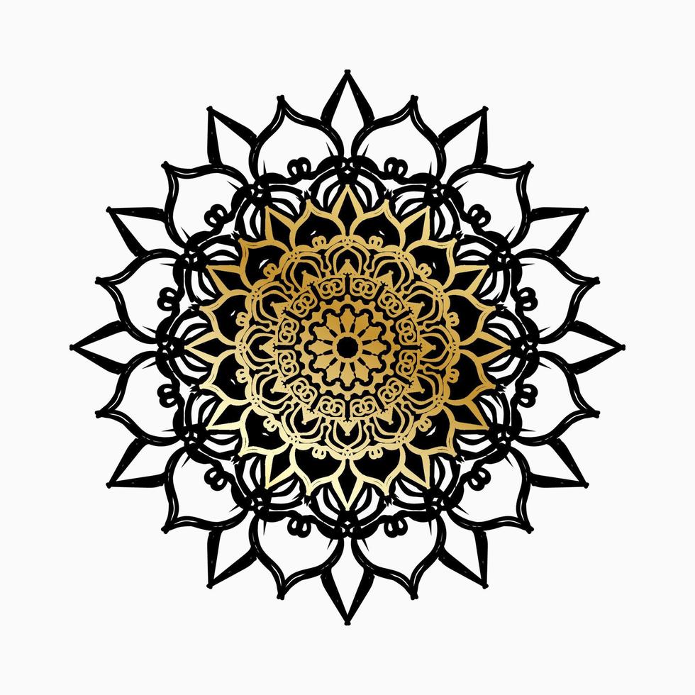 desenho de mandala indiana ornamental de luxo vetor