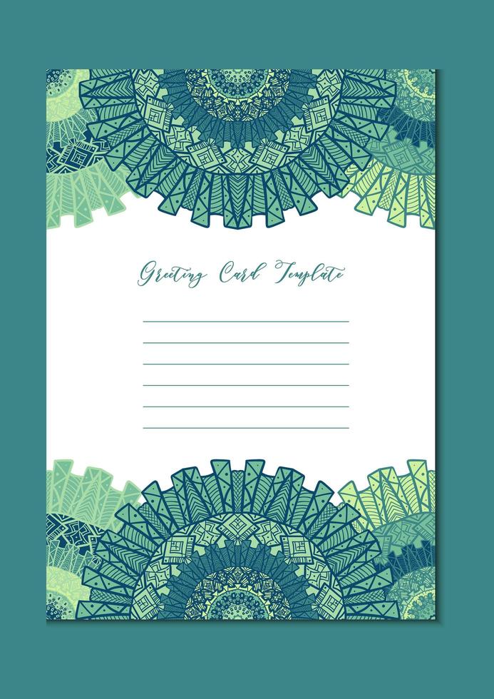 mandala oriental template card vetor