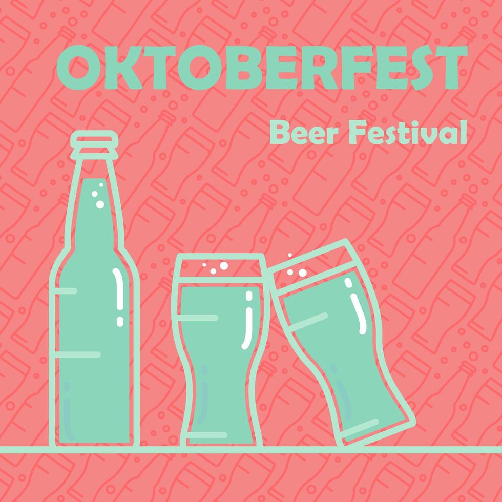 banner de cerveja oktoberfest vetor