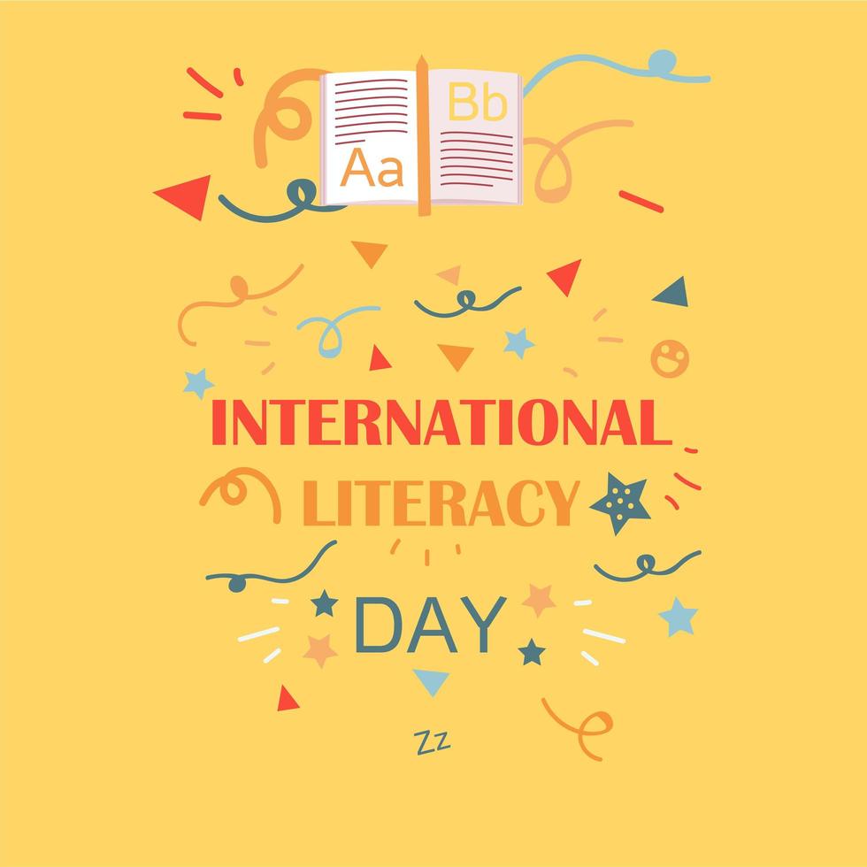 dia internacional da alfabetização vetor