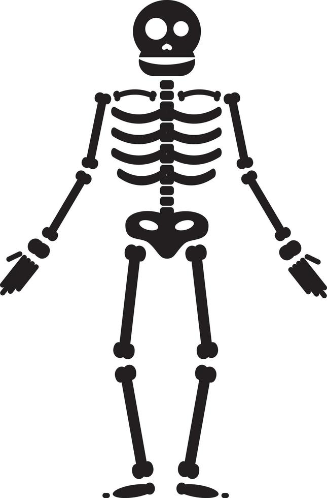ilustração vetorial esqueleto feliz dia das bruxas vetor
