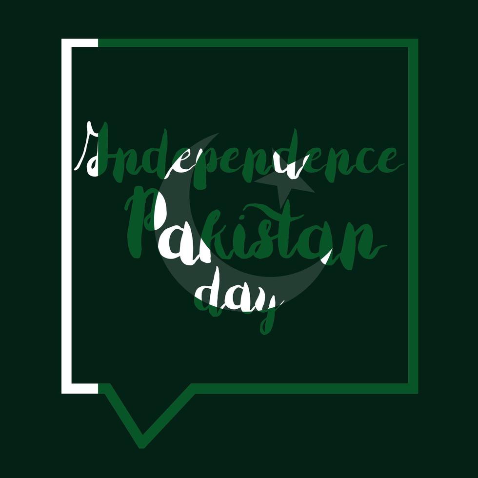 dia da independência do Paquistão vetor
