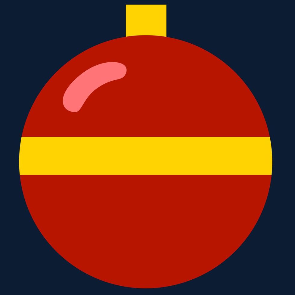 projeto do ícone de celebração do dia de Natal. desenho de ícone de bola para o natal vetor