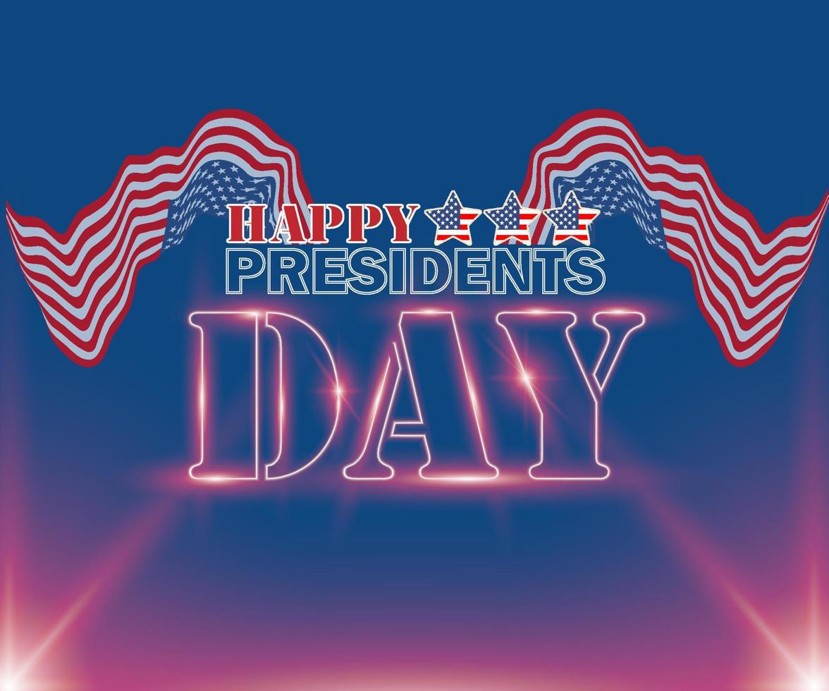 ilustração do feriado dos estados unidos feliz dia do presidente, bom para banner, cartaz, cartão comemorativo, ilustração vetorial vetor
