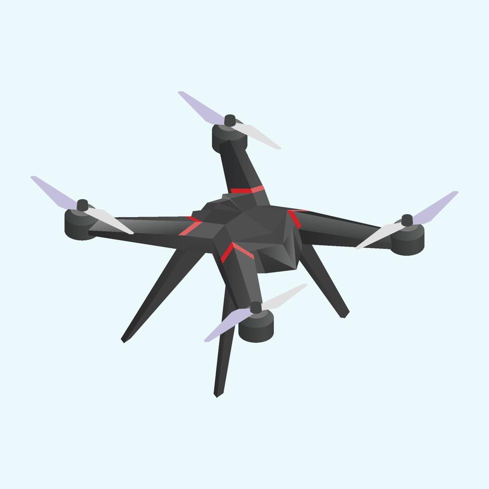 drones quadrocopters aeronaves digitais isométricas vetor