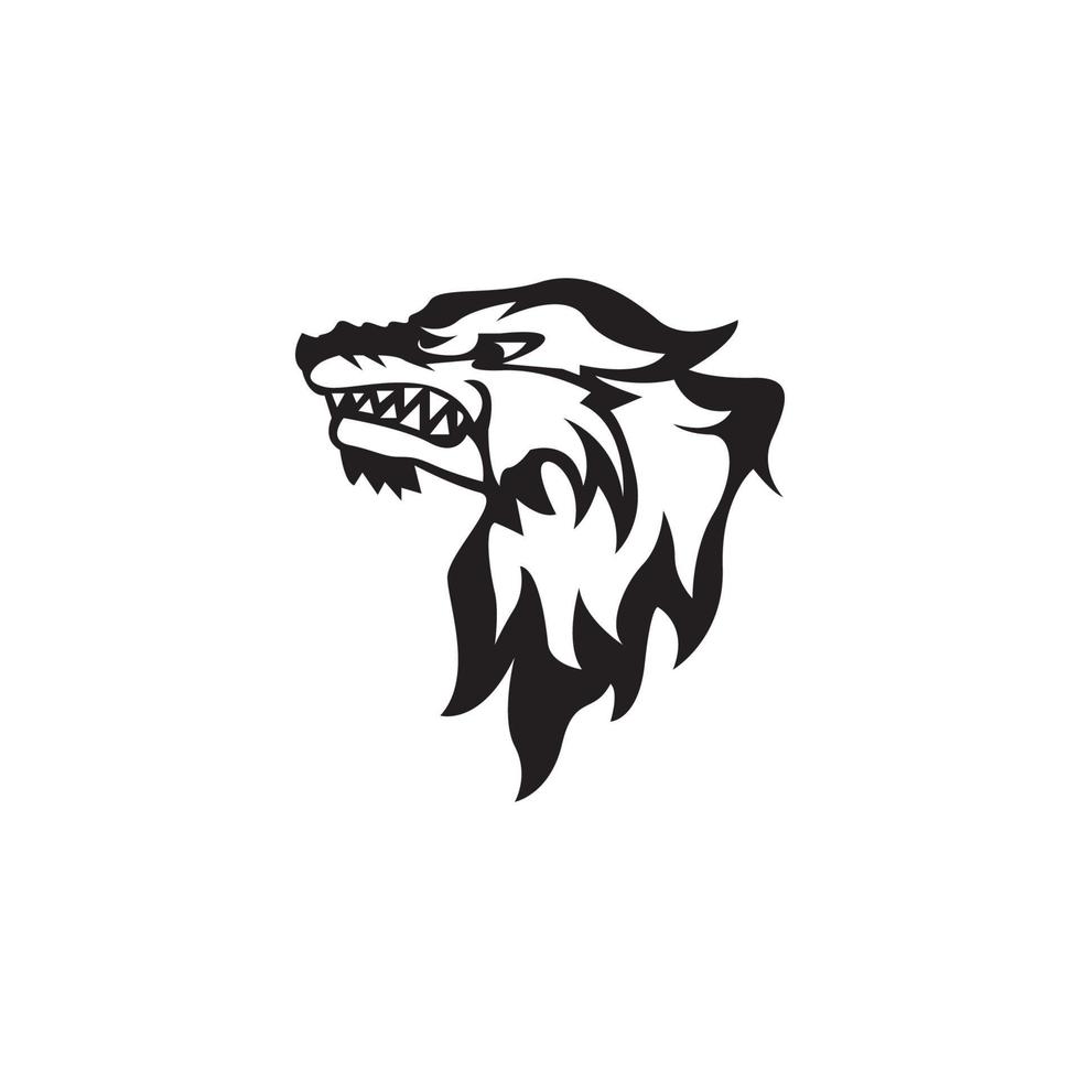 ilustração em vetor ícone e símbolo de lobo