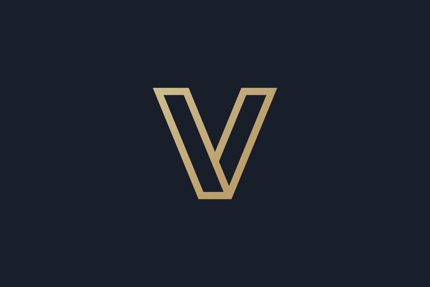 logotipo da letra v. design de logotipo abstrato letra v. estilo limpo e moderno. ilustração vetorial vetor