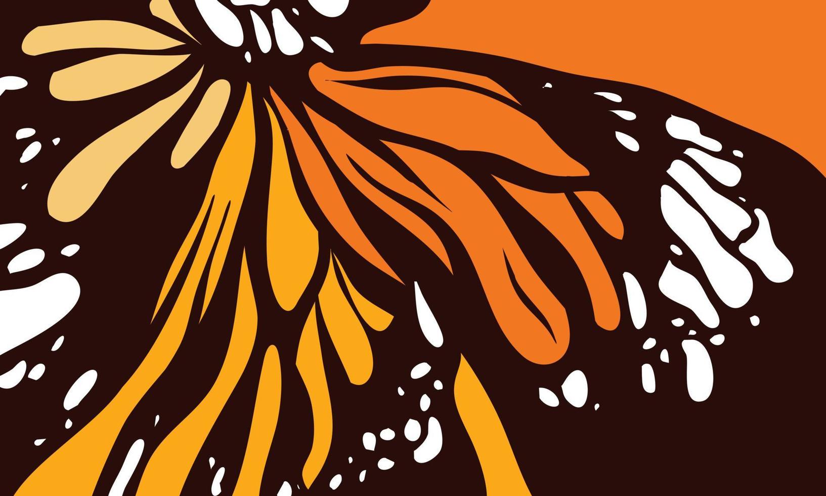 vetor de estilo de cor de borboleta com fundo preto. asas de borboleta com gradação de cor laranja. modelos de design para plano de fundo, mídia social, modelo, pôster, convite, design de cartão e muito mais