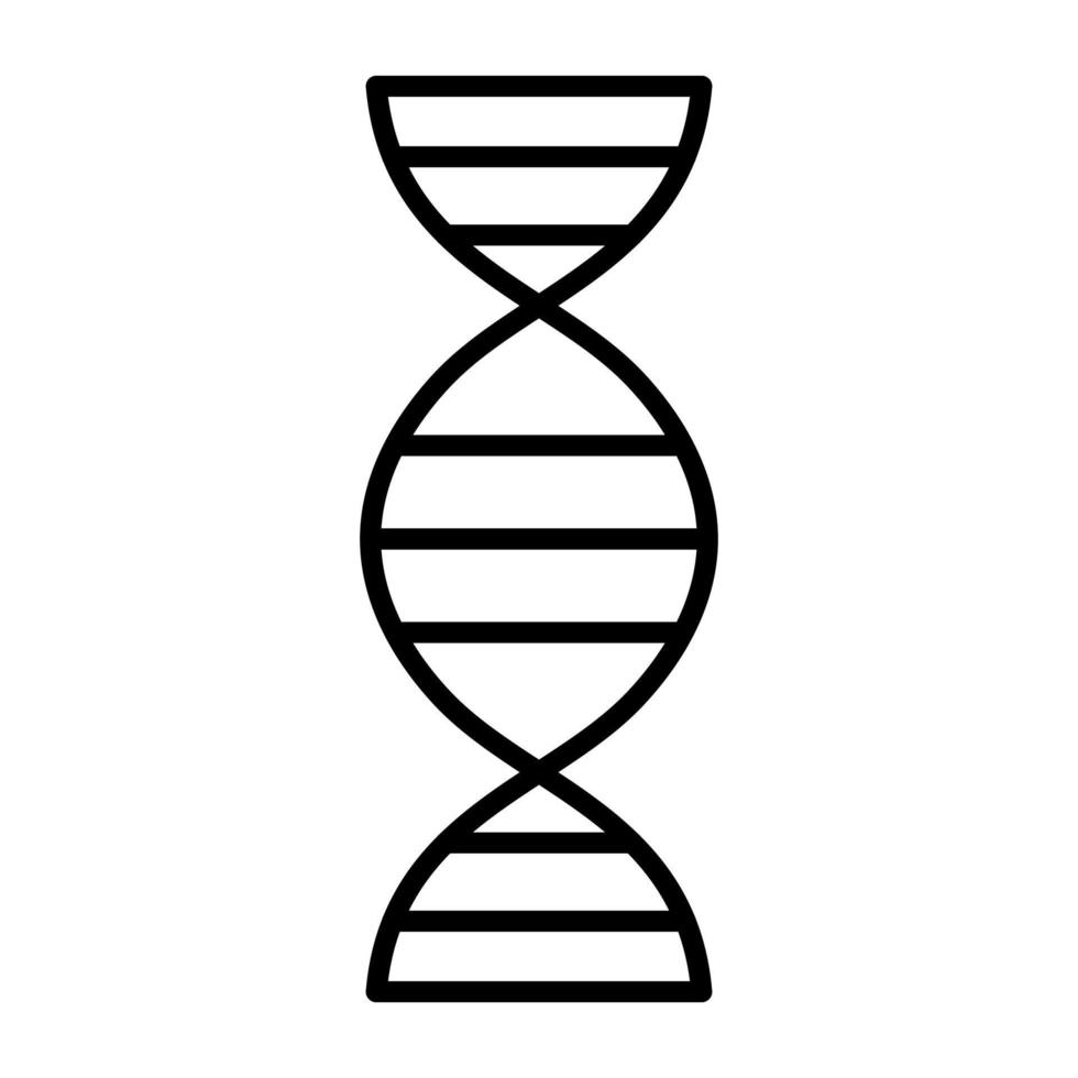 ícone de linha de DNA vetor