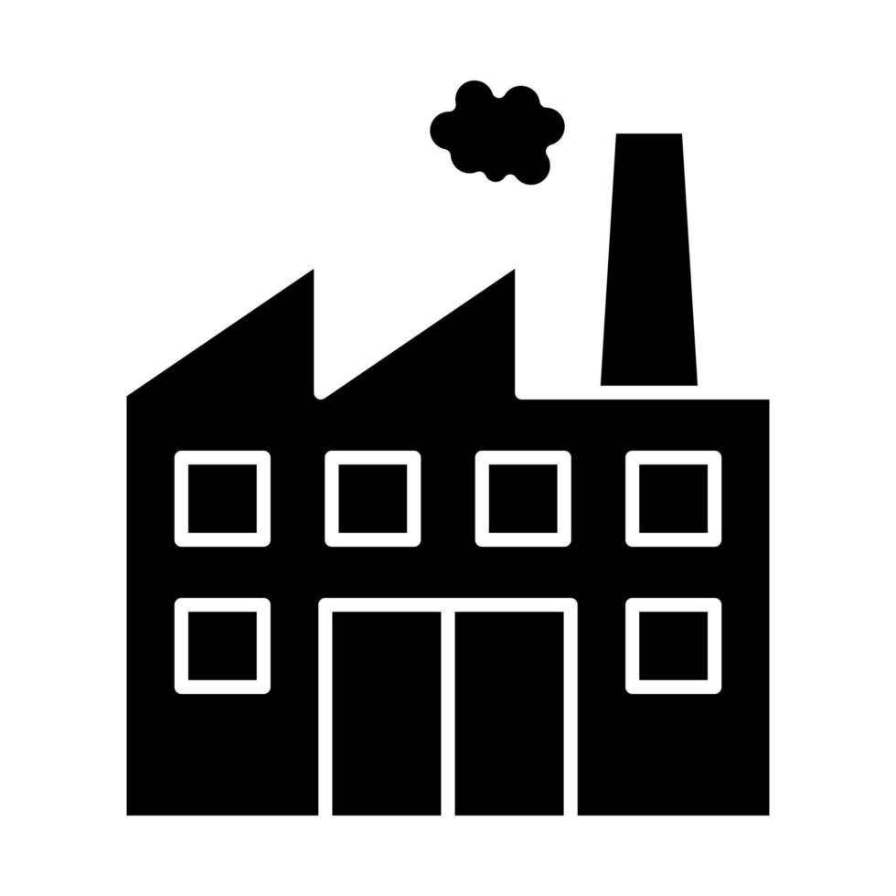 ícone de glifo de fábrica vetor