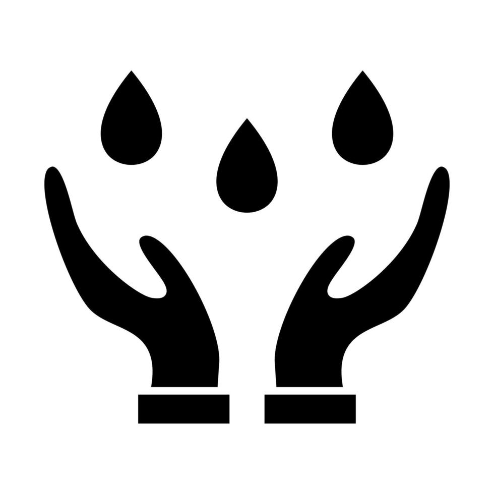 ícone de glifo de água vetor
