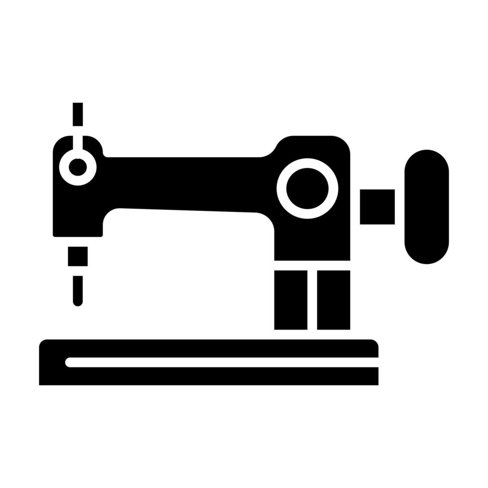 ícone de glifo de máquina de costura vetor