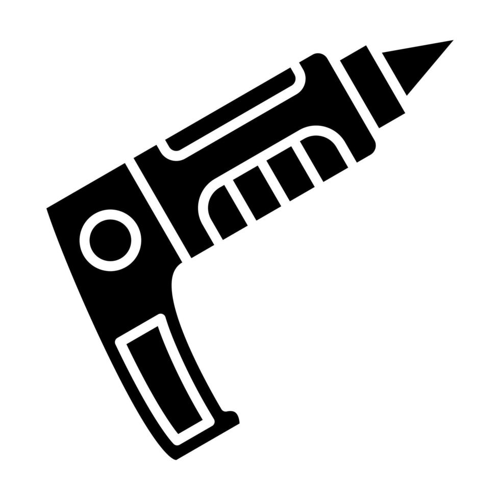 ícone de glifo de arma de calafetagem vetor