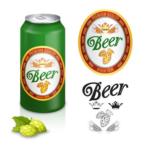 Design de rótulo de cerveja Premium vetor