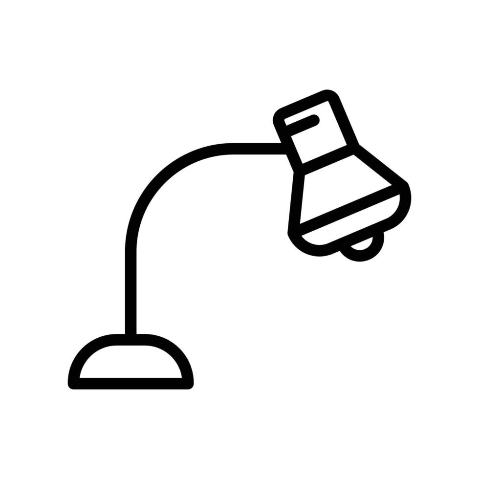 ícone de linha de lâmpada de mesa. interior da casa. ilustração simples. curso editável. vetor de modelo de design