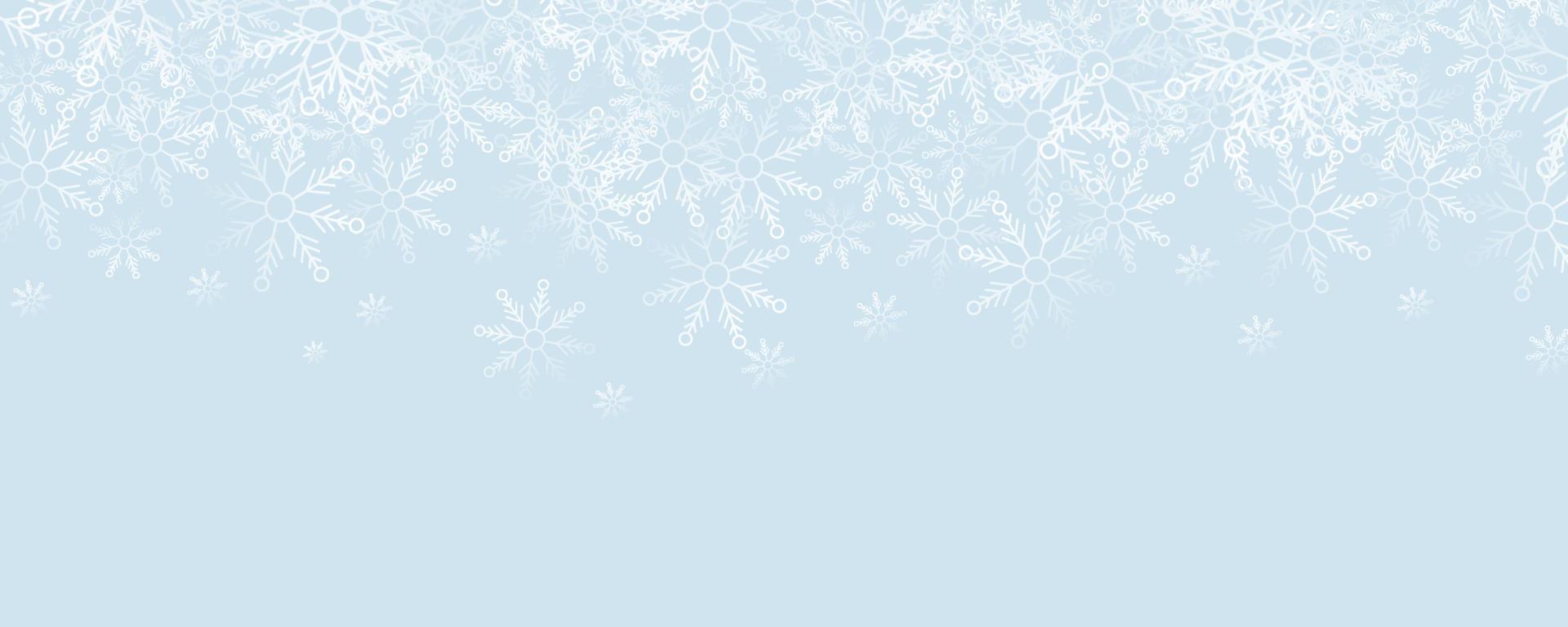 desenho de banner de natal com enfeite de floco de neve vetor