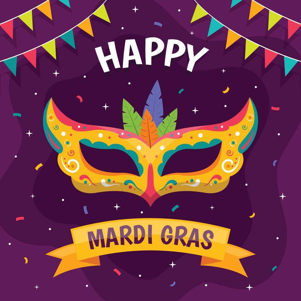 fundo de máscara de mardi gras vetor