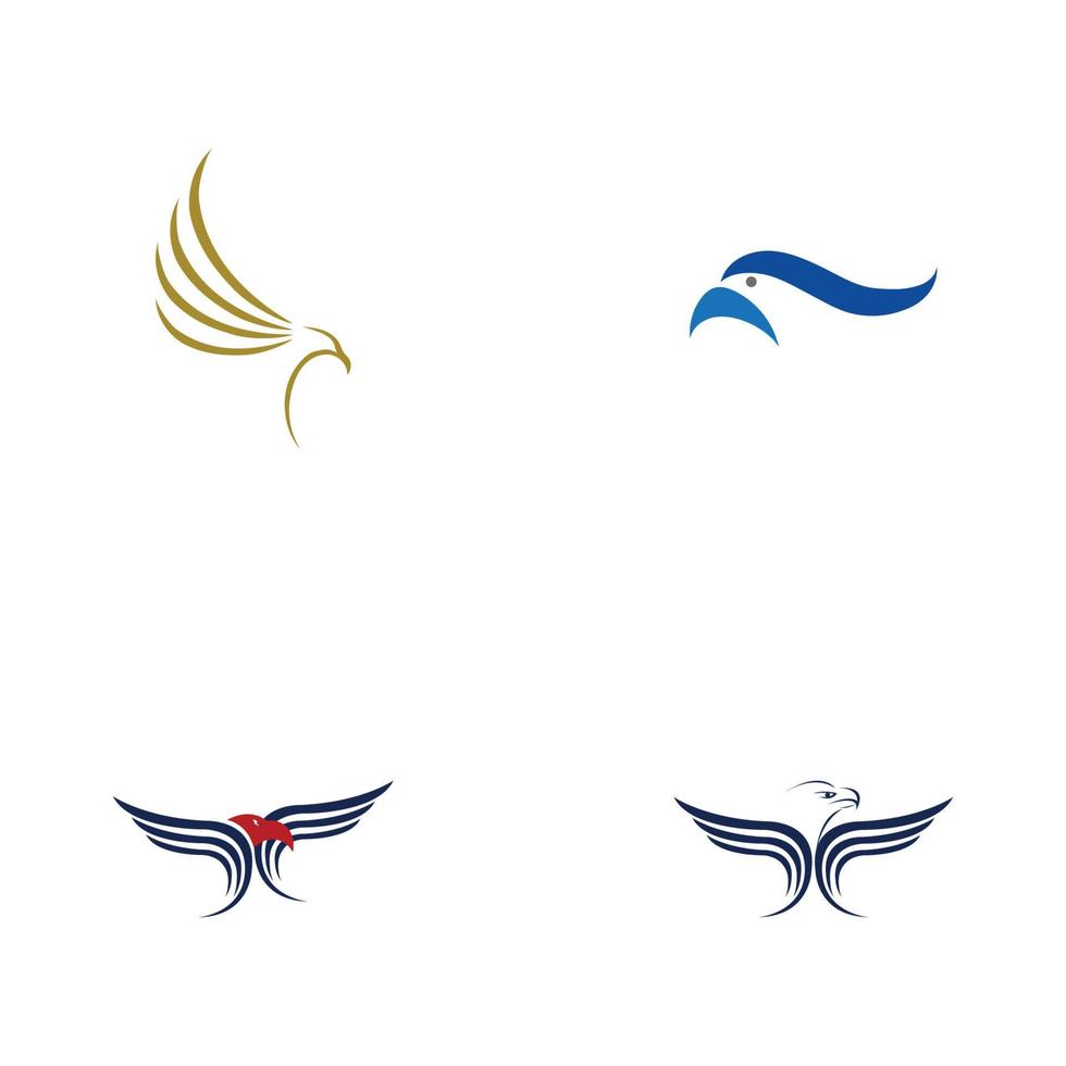 modelo de design de ilustração vetorial de logotipo de águia - vetor