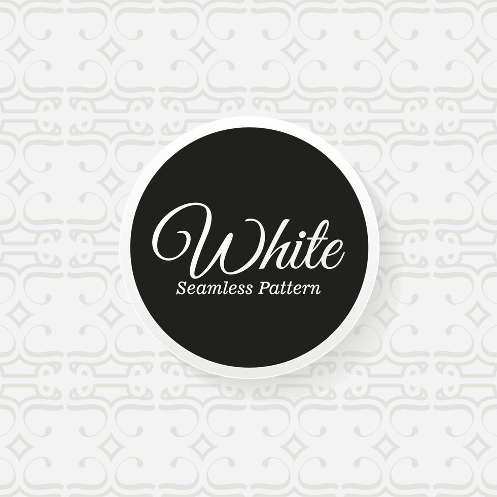 design elegante padrão branco sem costura vetor